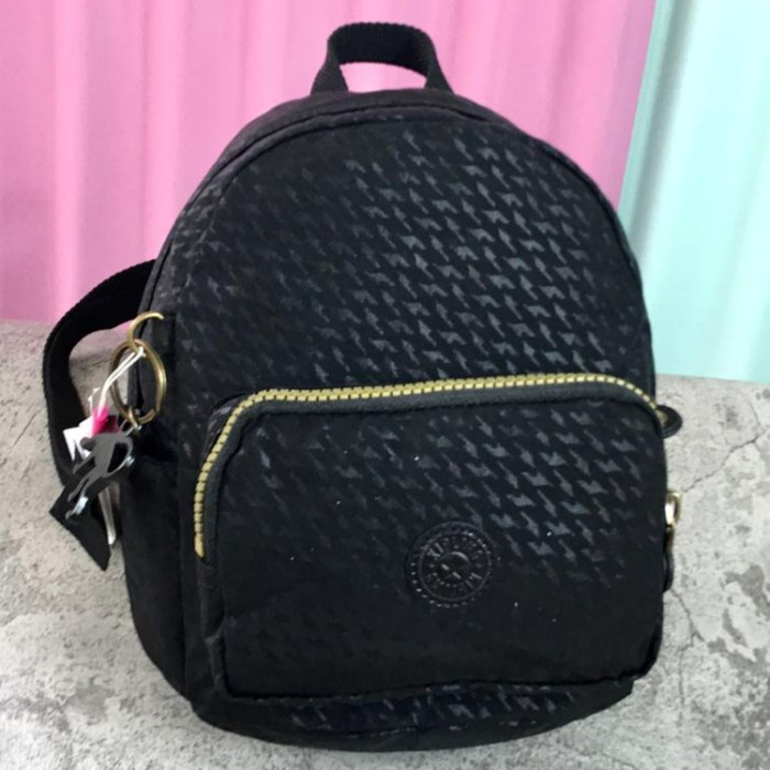 Terlaris Tas Kipling Original Mini Small Backpack Ransel Selempang Hitam 3F