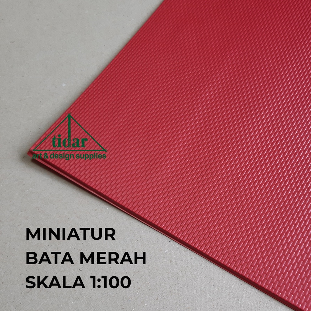

[MR] Plastik Tekstur Timbul - Motif Bata Merah - Miniatur Dinding Skala