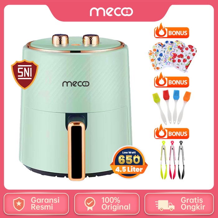 MECOO AIR FRYER Digital Manual Nx02 jx Nx02 dz Nx01 jx Pro Nx01 jx Nx 07 DZ Pro 4.5 L/5.5 L Hemat Listrik &amp; Anti Jeglek Mesin Penggorengan Tanpa Minyak