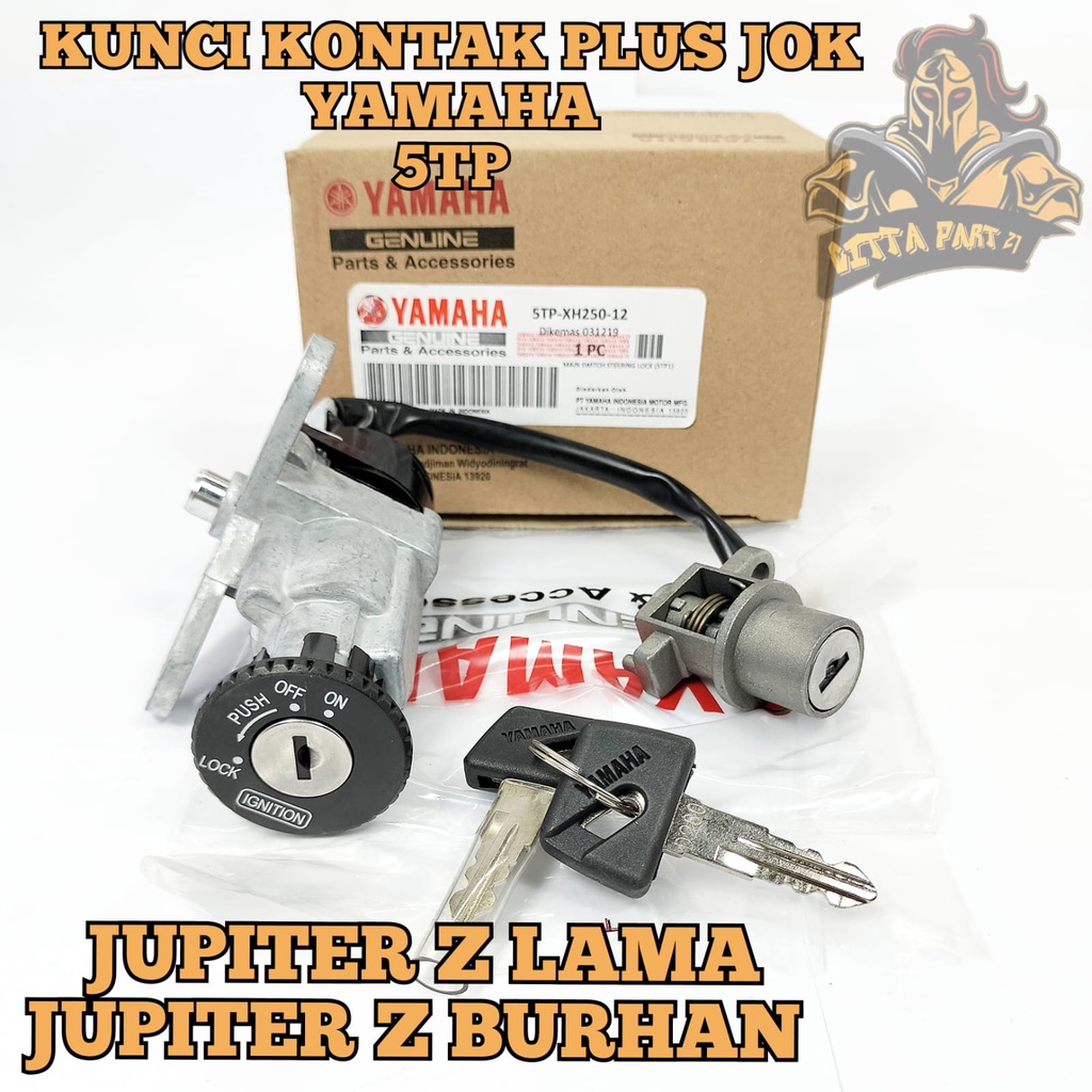 KUNCI KONTAK PLUS KUNCI JOK ASLI ORIGINAL YAMAHA 5TP KUALITAS ASLI ORIGINAL YAMAHA YGP DIJAMIN MANTAP DAN PUAS UNTUK MOTOR JUPITER Z BURHAN