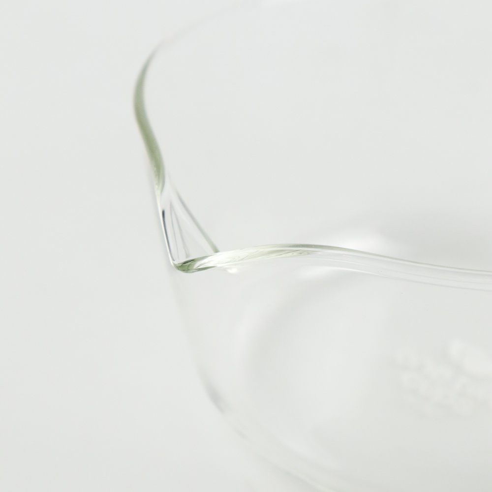 Panci Masak Kaca Gagang Kayu Glass Cooking Pot Wooden Handle 400 ml