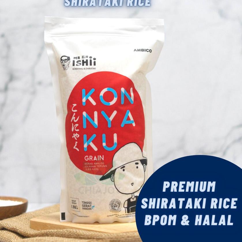 

➶ Beras Shirataki / Shirataki Rice Konnyaku 1 KG Chiajoy Rendah Kalori Terbaik untuk Diet ♣