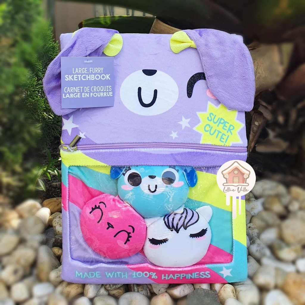 

Puppy Candy Plush Sketchbook - Purple