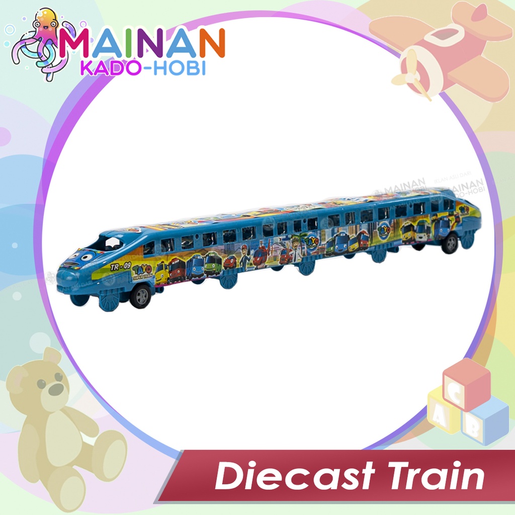 HADIAH ULANG TAHUN MAINAN ANAK DIECAST TRAIN KERETA CEPAT TAYO