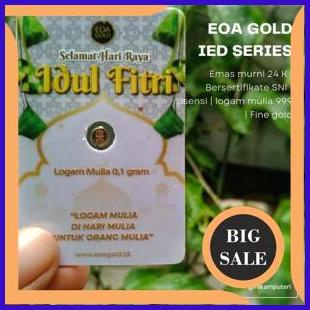Emas EOA gold 0.1 gram 24 K IED Series logam mulia murni 999.9 bersertifikate lisensi kuwitansi 1M4R