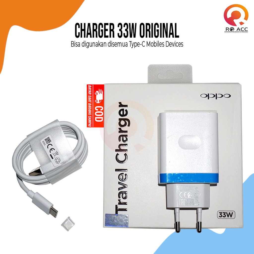 [RO ACC] CHARGER OPPO 33W SUPER VOOC FAST CHARGING TYPE C ORIGINAL