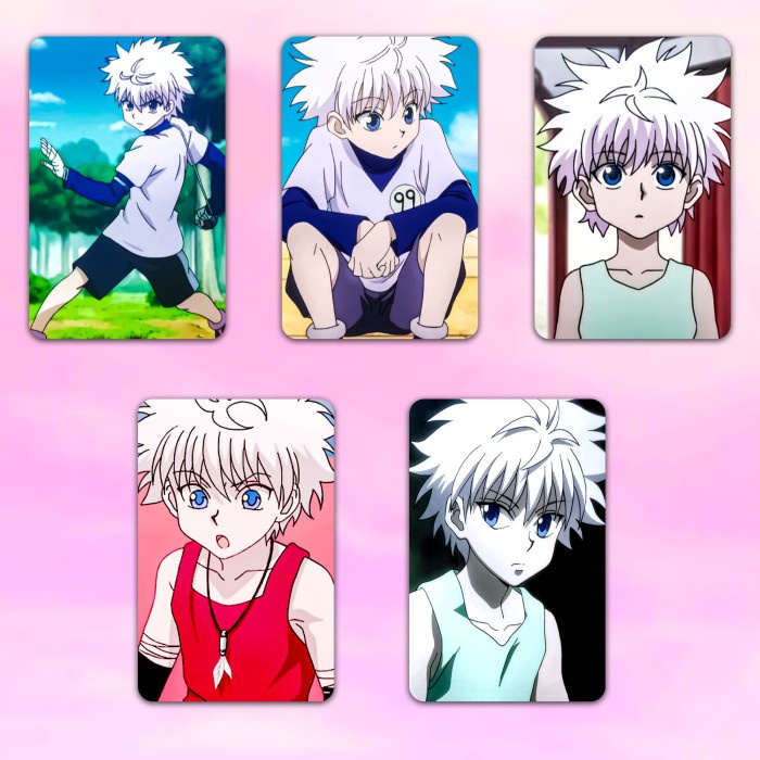 Photocard Foto Anime Jepang Killua Zoldyck Photo Idola Kartun Japan