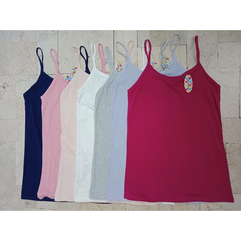 Tanktop polos panjang tali kecil, tengtop orchid Singlet Katun Tebal Import L-XXL Orchid Tali Kecil Warna Warni/Tanktop Tali Kecil Katun Tebal Premium Orchid Size L-XXLtank top orchid onek tali kecil size L XL XXL bahan katun