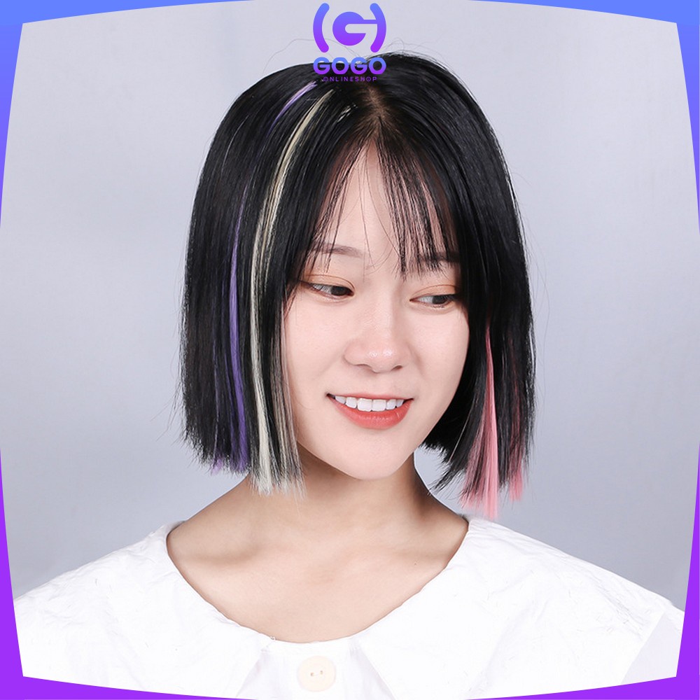 GOGO-K144 Wig Jepit Rambut Palsu Lurus Panjang Single Hair Extention Colourful Wanita / Klip Wig Rambut Palsu Cewek Korea Warna Warni Hair Clip Import