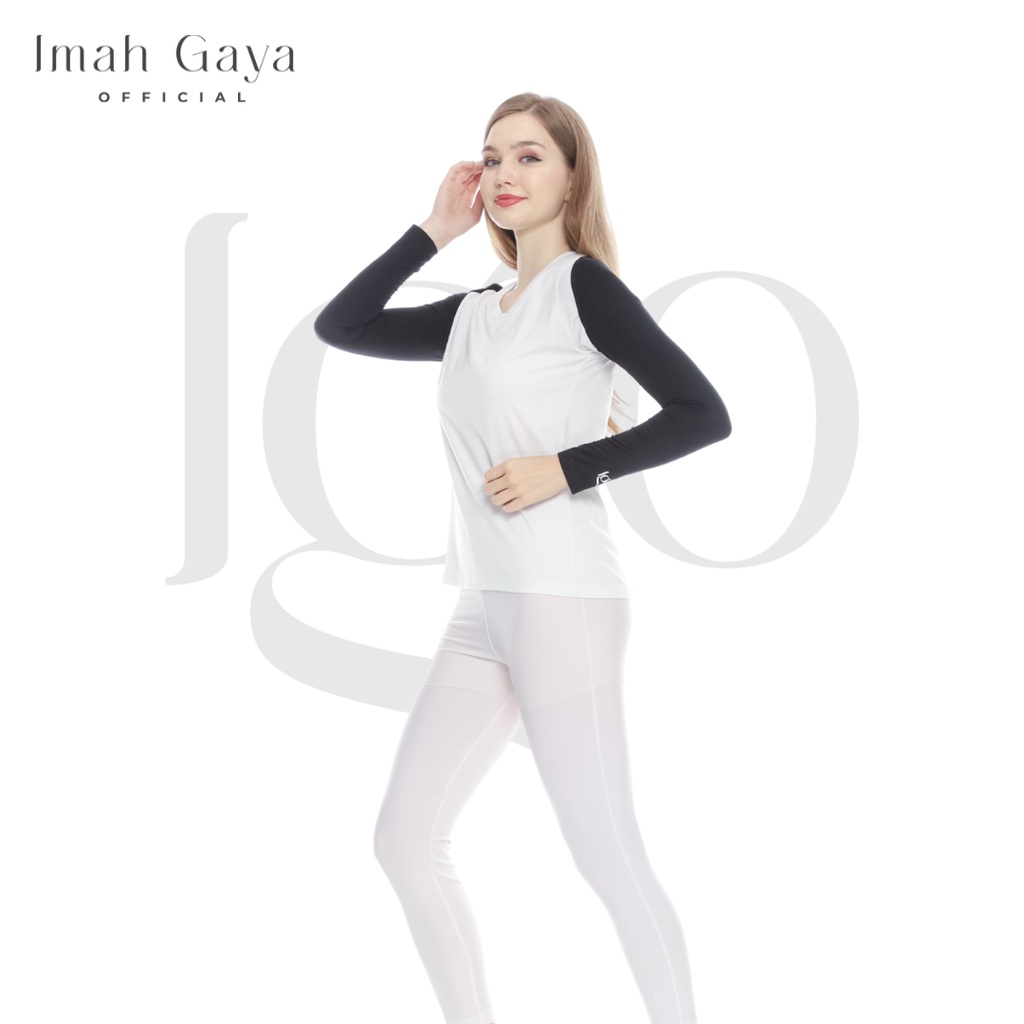 Imah Gaya Manset Tangan Bolero Wanita Dewasa Standar Panjang Polos Kaos Rayon Manset Tangan