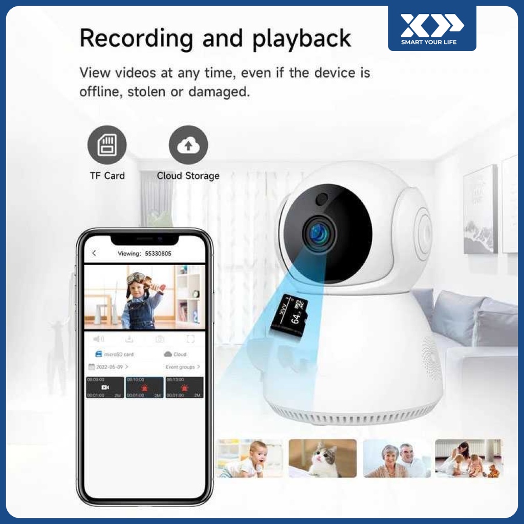 Xiaovv 360° Security Camera Q8 1296P CCTV IP Camera Original