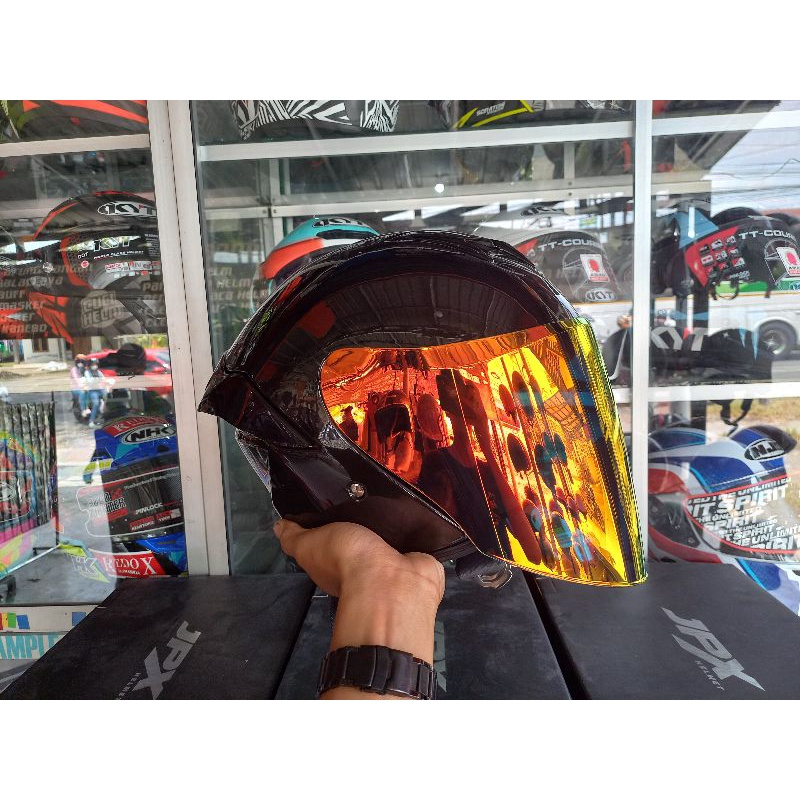 HELM HALF FACE JITSU JS1 VISOR VENOM IRIDIUM