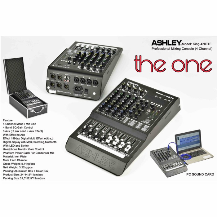 Mix Mixer Audio Ashley King 4 Note / King4 Note / King 4Note 4 Channel