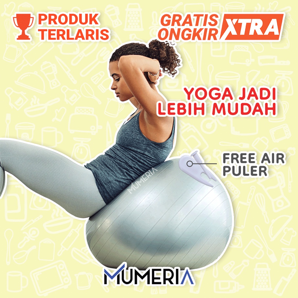 Gymball Bola Karet Kettler Elastis Fitness Yoga Senam Aksesoris Olahraga Nyaman Murah Bagus