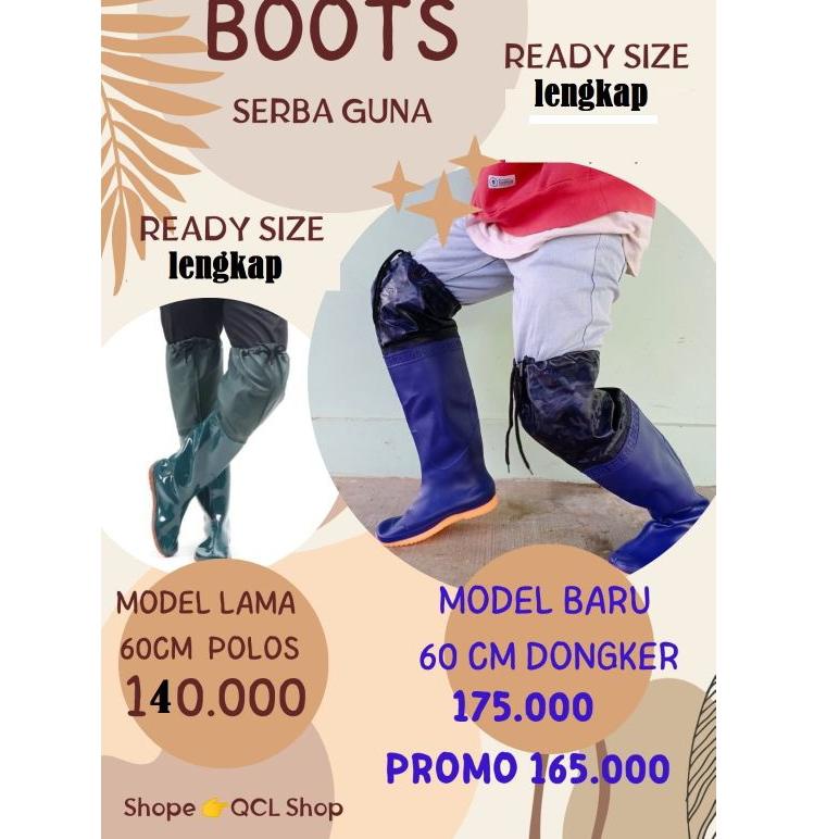 BIG SALE SEPATU PETANI SEPATU SAWAH SEPATU KARET PRIA SELUTUT ((60CM)) BOOTS SAWAH