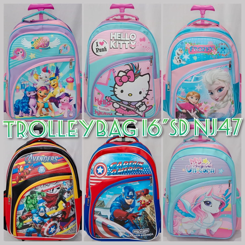 JOYELSY - TAS DORONG / TAS TROLY ANAK SEKOLAH NJ47 MOTIF KARAKTER