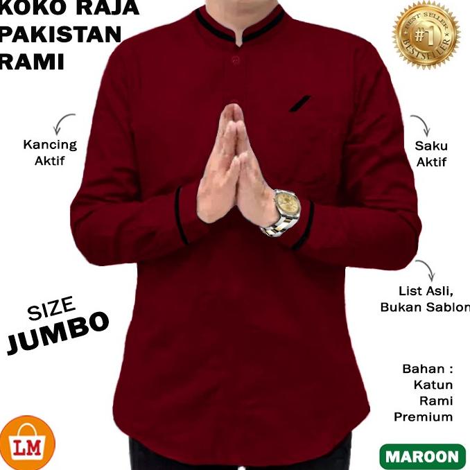 [HB] BAJU PRIA LENGAN PANJANG KOKO RAJA PAKISTAN RAMI SIZE JUMBO LMS 27751 SKUCODE 1991