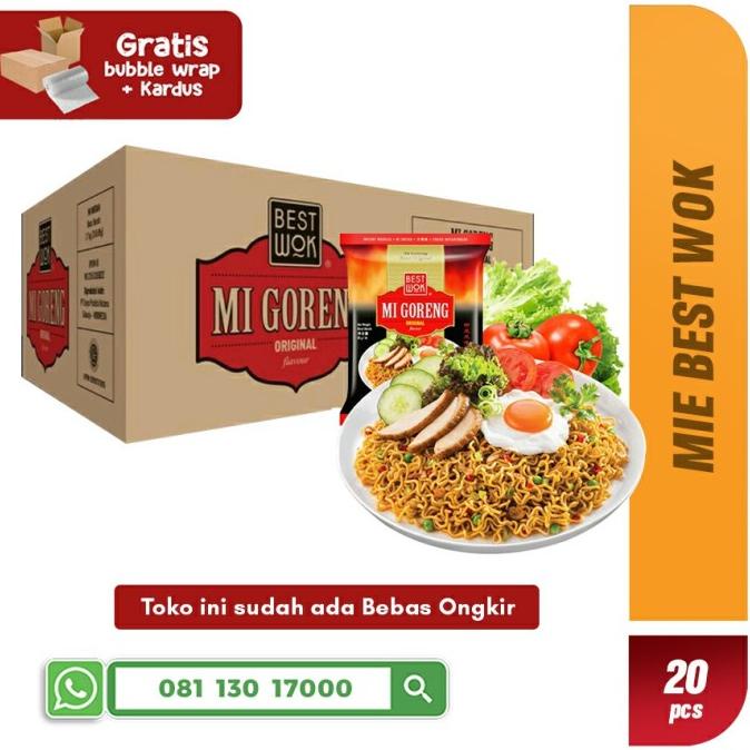 

Mie Best Wok 1 Dus ( isi 20 pcs ) / Mie Best Wok rasa Original