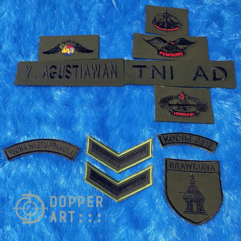 Atribut Papan Nama PDL TNI AD/Brivet PDL TNI AD FULL 1 SET LENGKAP