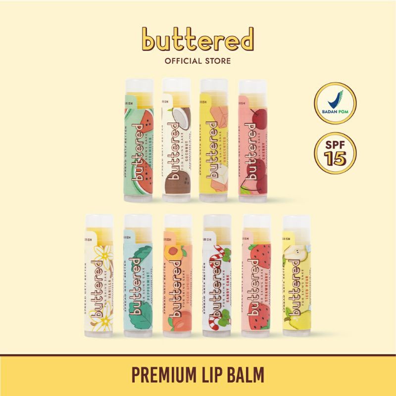 BUTTERED PREMIUM LIP BALM SPF 15