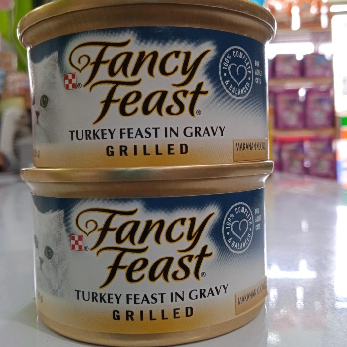 (24 can) Purina Fancy Feast Kaleng Wet Cat Food 85g - Turkey In Gravy