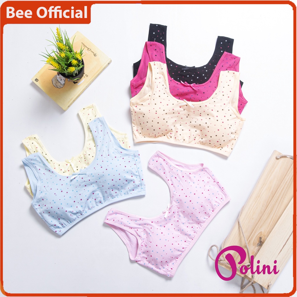 BEE - Miniset Anak Remaja SD / SMP Abg Mini Set Ada Busa Bisa Lepas Pasang 978 POLINI