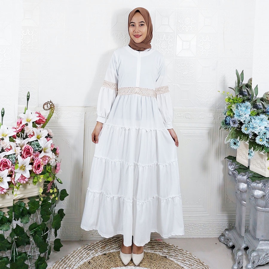 CARLINA GAMIS RENDA SAVINA ANJANI MAHIRA CERUTY PANJANG WANITA DRESS