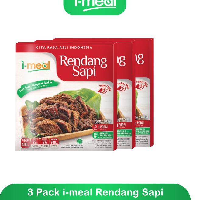 

♬ I-Meal Paket Rendang Sapi Isi 3 Siap Saji ☑