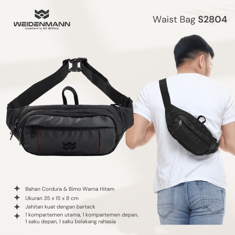 Tas Waist Bag Pria Waterproof Selempang Weidenmann S2804