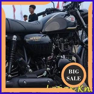 Knalpot Standar Racing Kawasaki W175 - W175 SE Black Series Full System Tinggal Pasang Bos 1M4R23 la