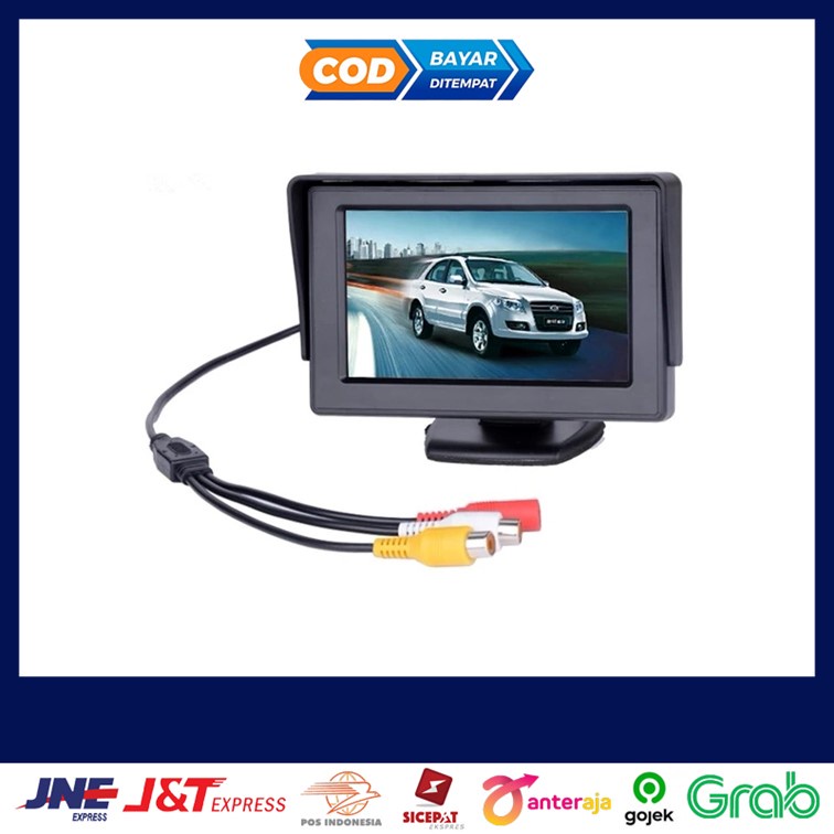 Terbaik Monitor Mini Rear View Mobil LCD 4.3 Inch Untuk TV Satelit Parabola TEOS
