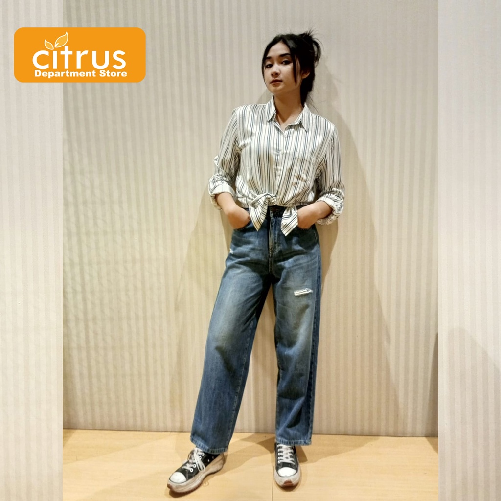 Geela 3404  Celana Jeans Kulot Wanita Warna Blue