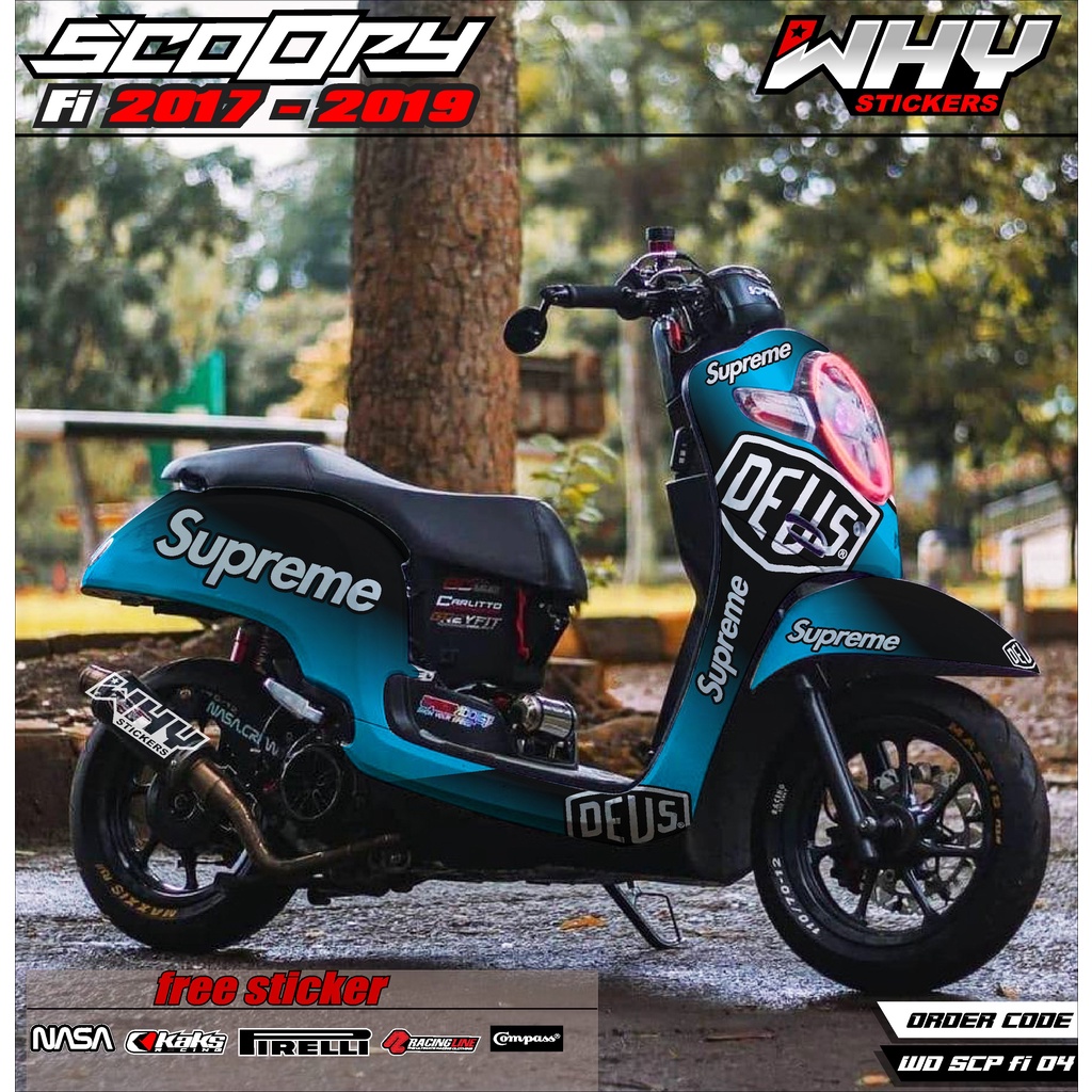 (COD) TERBARU Decal Sticker Scoopy 2017 2018 2019 2020 full body - Sticker Dekal Scoopy New Fi  Desa