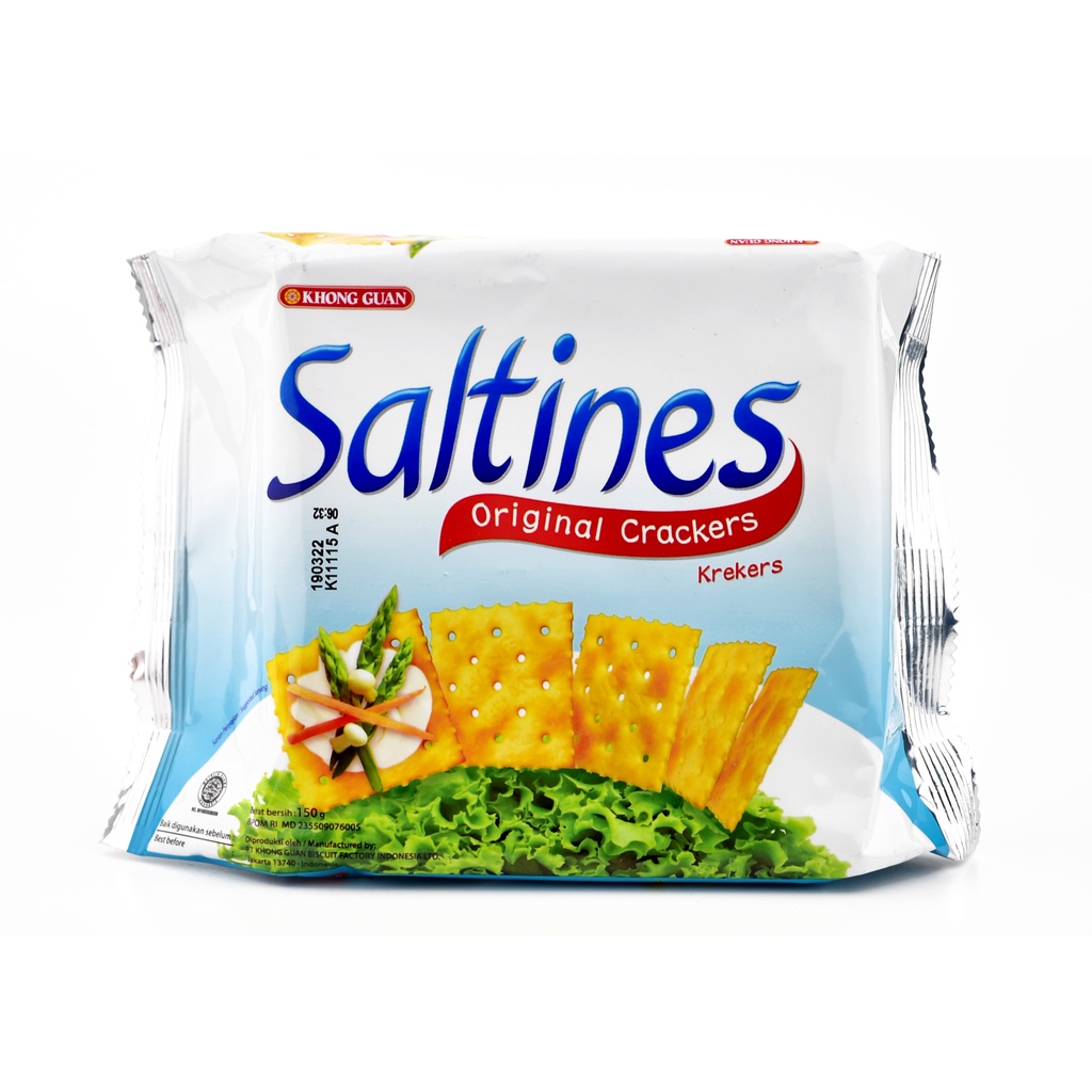 

BISKUIT KRAKER KHONG GUAN SALTINES ORIGINAL VEGETABLE SAYUR CRACKERS 150 GR