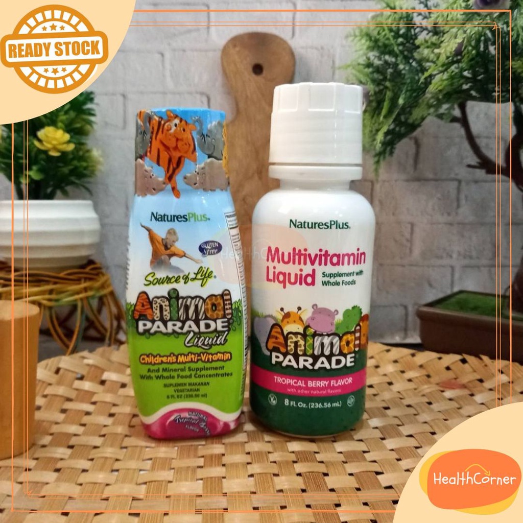 NaturesPlus Animal Parade Children Liquid Multivitamin Gluten Free 236ml - Tropical Berry