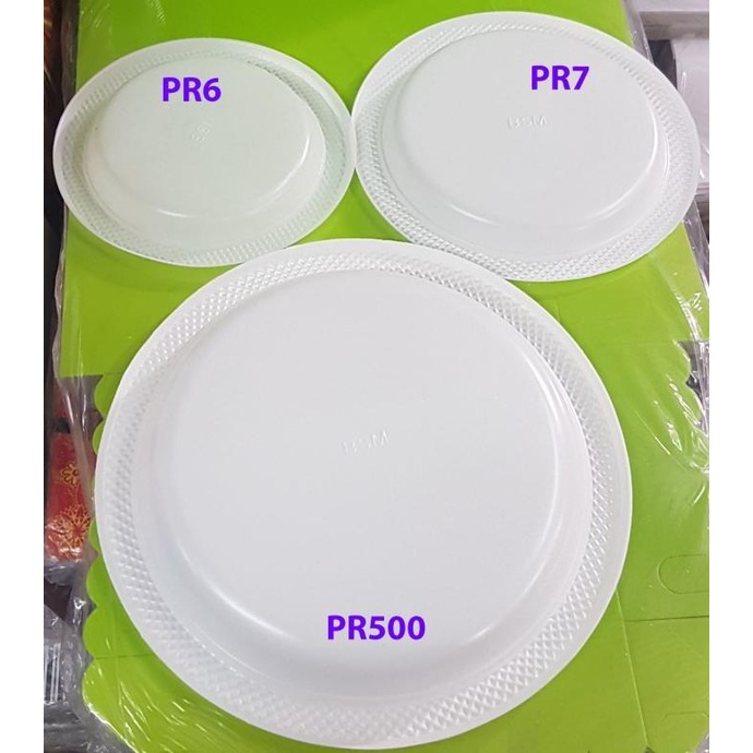 Termurah Pr500 Isi 50 Pc Piring Plastik Besar Sekali Pakai Bsm New