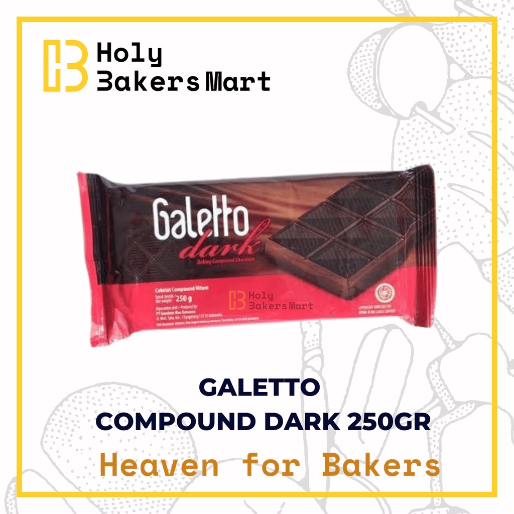 

GALETTO DARK COMPOUND CHOCOLATE 250GR / GALETTO DARK / CHOCOLATE / COKELAT / GALETTO / DARK / COKLAT BATANGAN / COKLAT