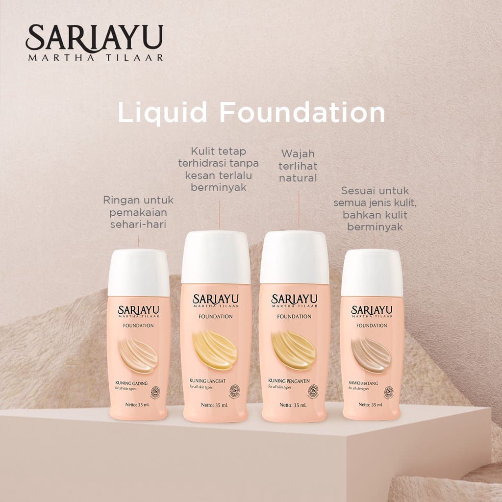 SARIAYU Liquid Foundation ( Alas Bedak) - 35ml