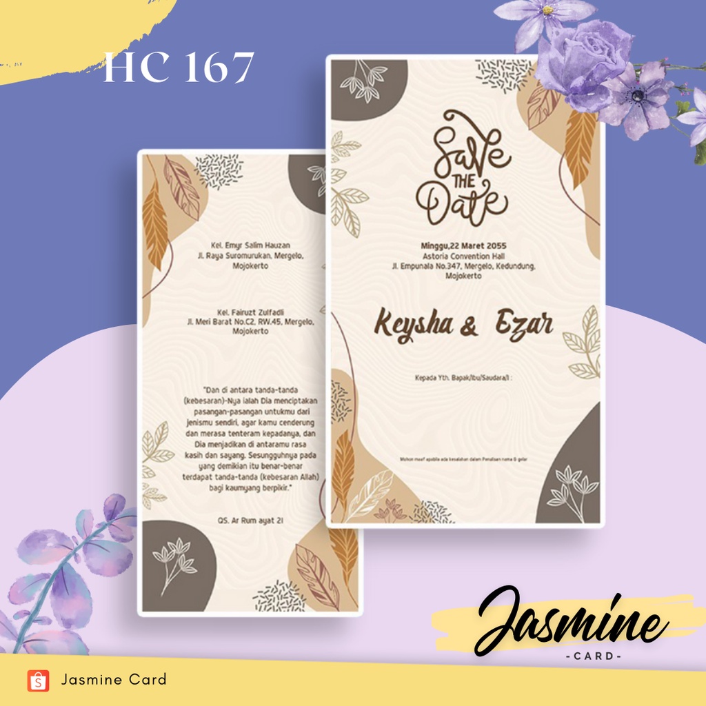 BLANGKO UNDANGAN PERNIKAHAN TERMURAH HC 167