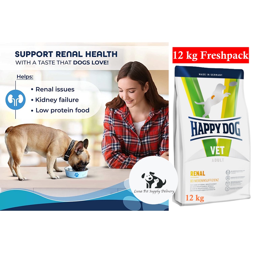 Happy Dog Vet Renal 12 KG Makanan Anjing Sakit Ginjal Kidney Problem masalah Ginjal Akut Kronis