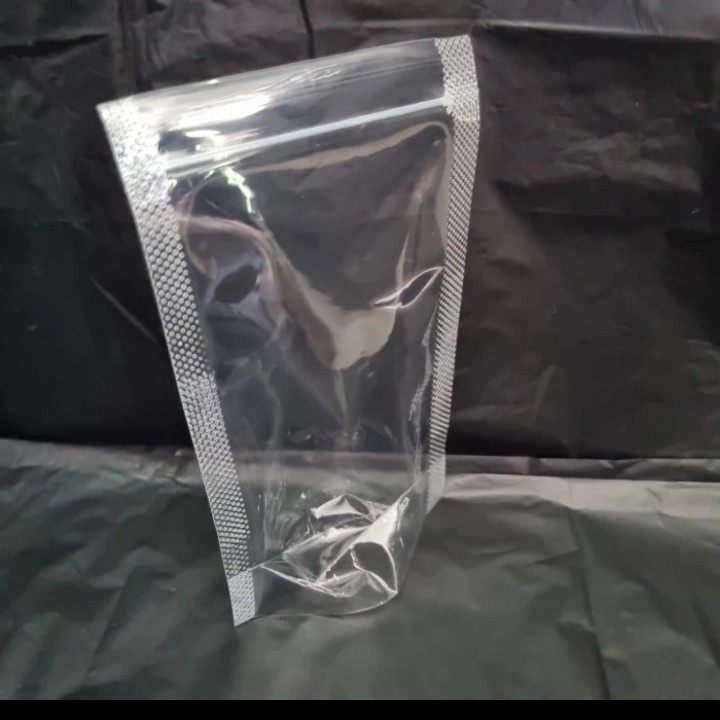 standing pp klip blutop 10x17 CM  isi 50 pcs / bungkus Plastik pp klip yg bisa di berdirikan. Dibagi