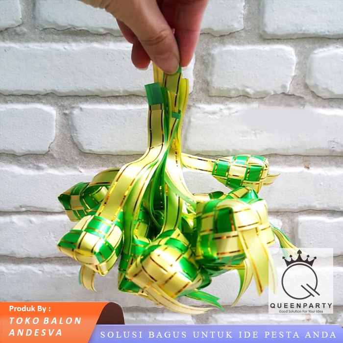 Ketupat Pita Lebaran /  ketupat lebaran pita / hiasan parcel ketupat / aksesoris idul fitri / lebara