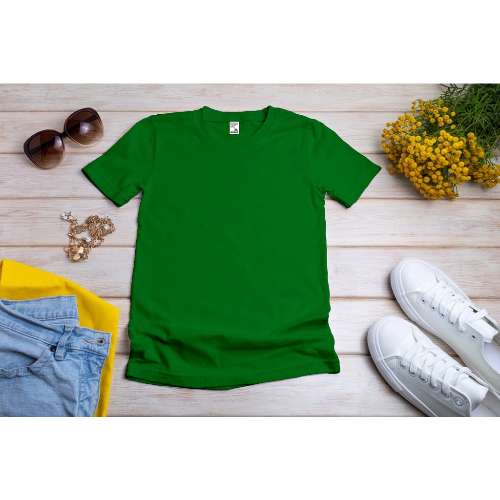 KAOS POLOS HIJAU FUJI COTTON COMBAT 24S PREMIUM