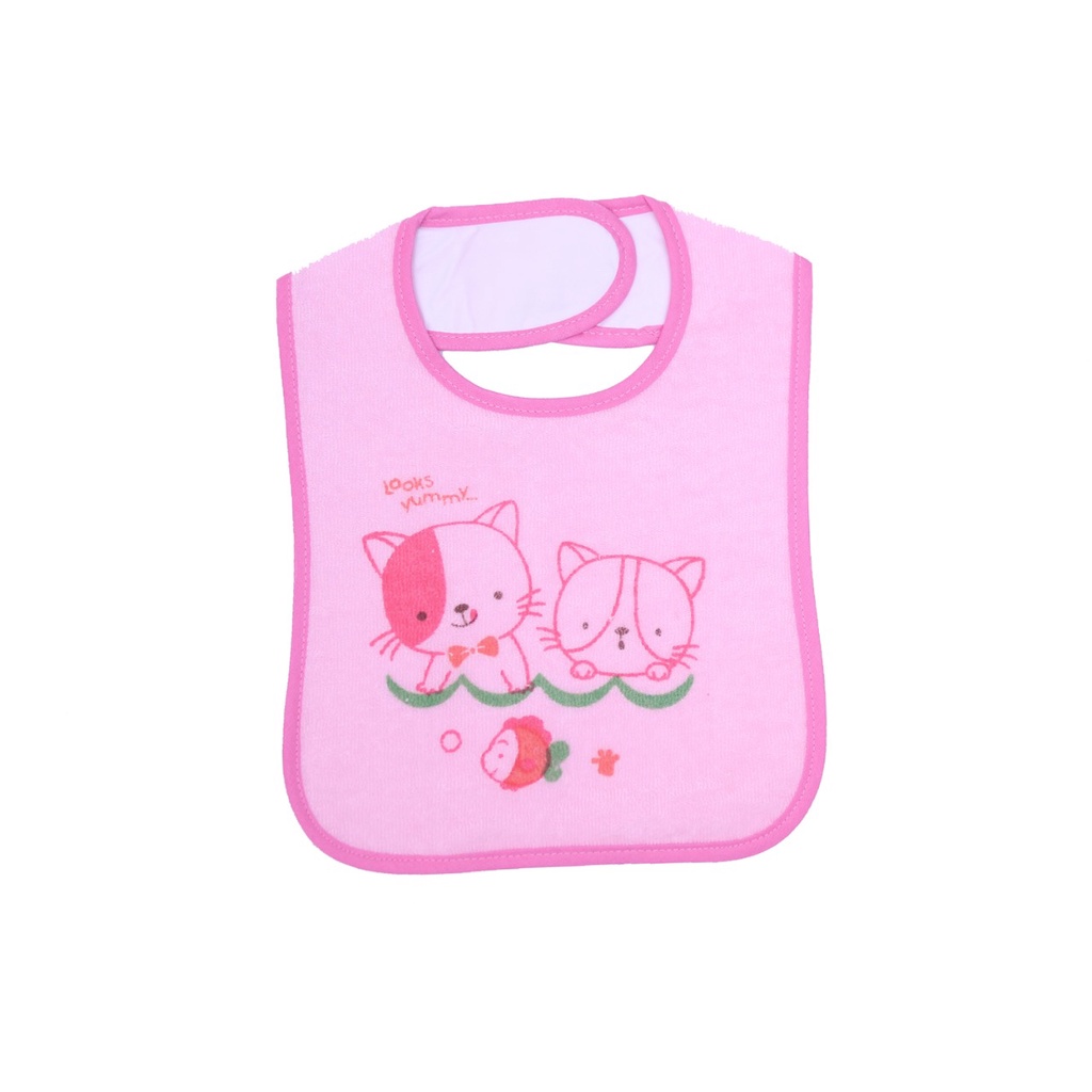 3PCS VINATA SLABER CELEMEK PERSEGI - CELEMEK KAIN / TATAKAN MAKAN BAYI ISI 3