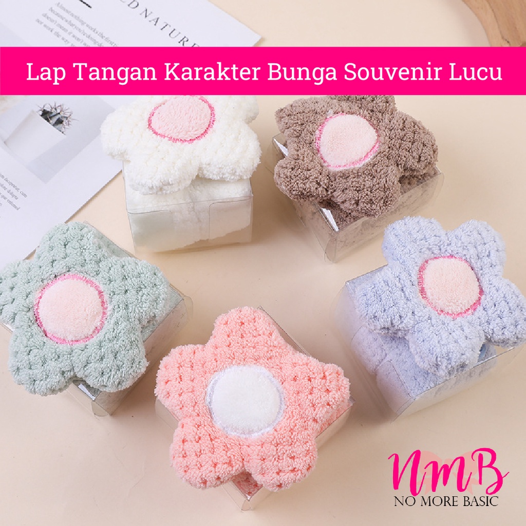 Lap tangan karakter bunga souvenir lucu