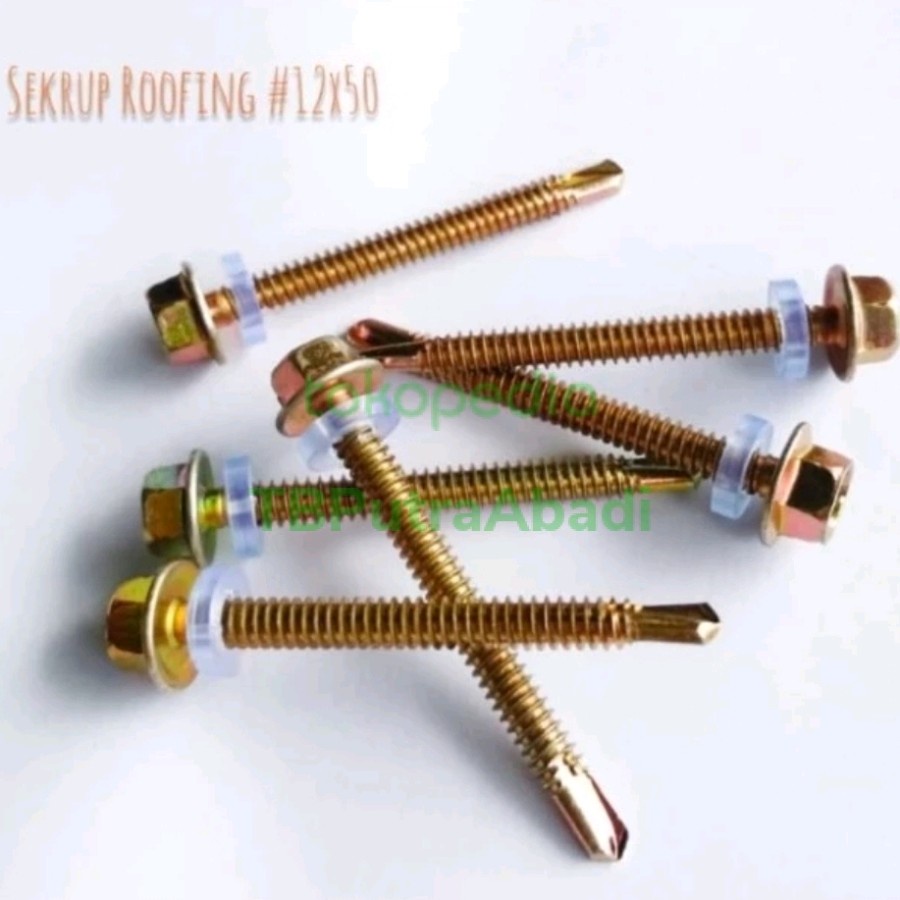 Baut Roofing 5 cm 1 Dus Baut Baja Ringan Ruping Self Drilling Screws