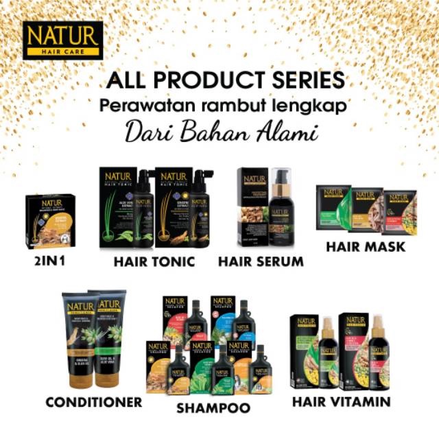 Natur Hair Care All series perawatan rambut Shampo/Conditioner/Hair Vitamin/Hair Tonic/Hair mask/Hair Recovery serum