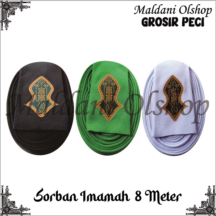 Sorban Imamah Panjang 8 Meter/imamah/sorban panjang/imamah 8 meter/sorban imamah MOTIF
