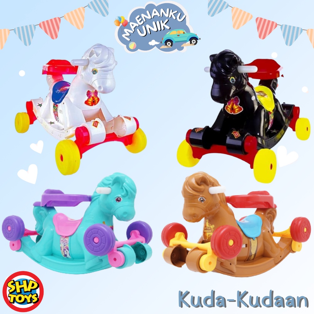 Mainan Anak Dorong Odong-Odong Characters Kuda Hitam KH 582 - SHP Toys maenan tunggang anak
