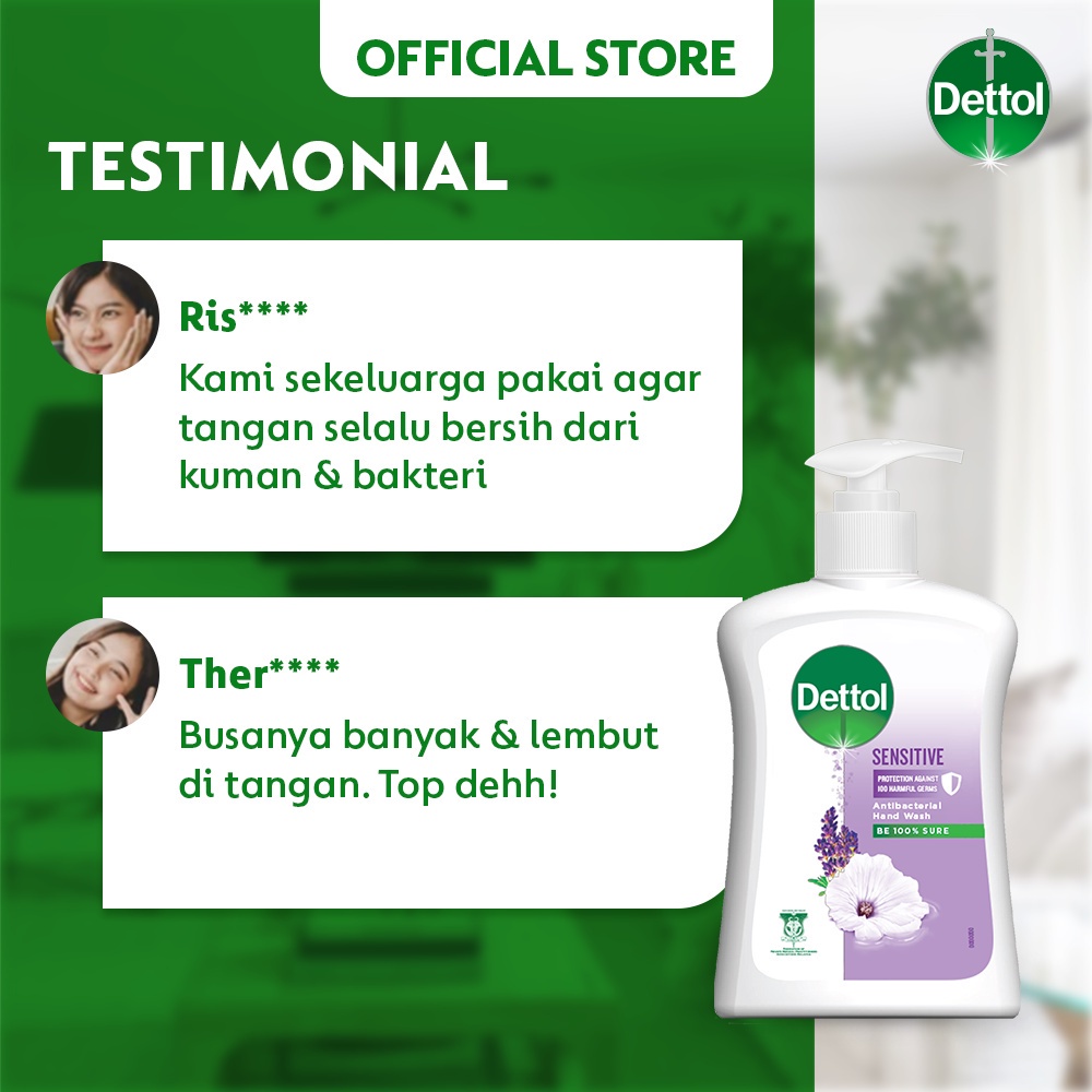 Dettol Sabun Tangan Anti Bakteri Sensitive 200 ml Refill